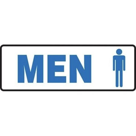 Accuform Men w/ Pictogram, Accu-Shield, 4 in x 12 in, Mounting Holes MRST532XP